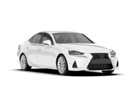 White city car isolated on transparent background. 3d rendering - illustration png