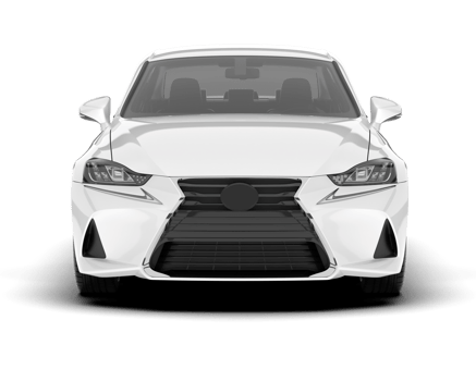 White city car isolated on transparent background. 3d rendering - illustration png