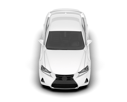 White city car isolated on transparent background. 3d rendering - illustration png