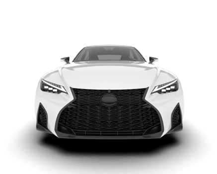 White city car isolated on transparent background. 3d rendering - illustration png