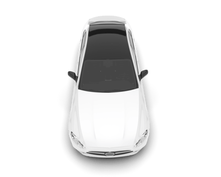 White city car isolated on transparent background. 3d rendering - illustration png