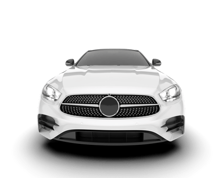 White city car isolated on transparent background. 3d rendering - illustration png