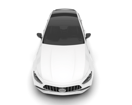 White city car isolated on transparent background. 3d rendering - illustration png