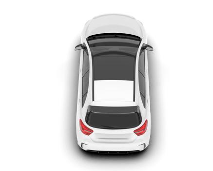 White city car isolated on transparent background. 3d rendering - illustration png