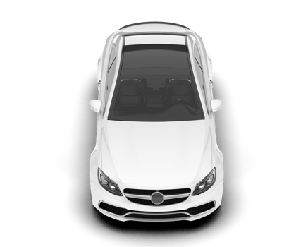 White city car isolated on transparent background. 3d rendering - illustration png