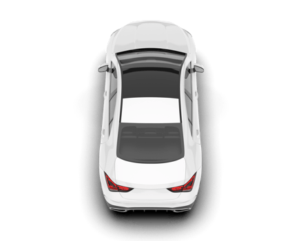 White city car isolated on transparent background. 3d rendering - illustration png
