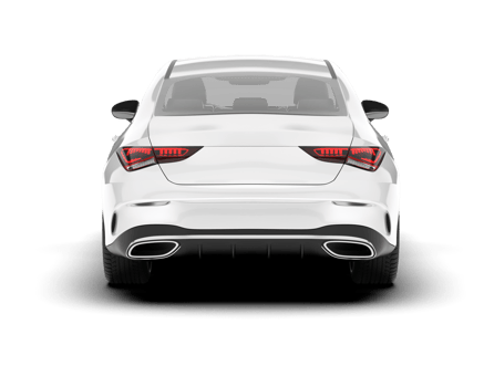 White city car isolated on transparent background. 3d rendering - illustration png