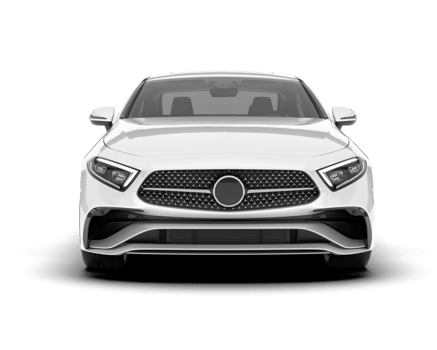 White city car isolated on transparent background. 3d rendering - illustration png