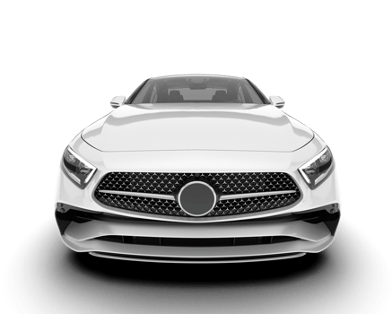 White city car isolated on transparent background. 3d rendering - illustration png