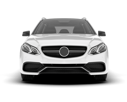 White city car isolated on transparent background. 3d rendering - illustration png