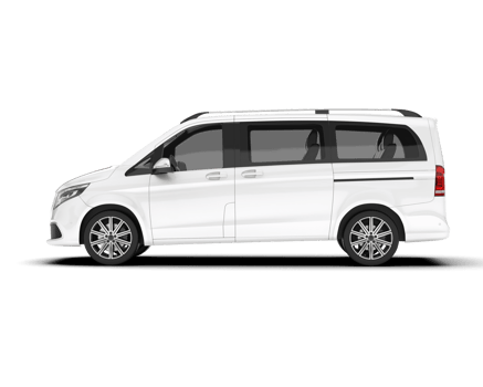 White city car isolated on transparent background. 3d rendering - illustration png
