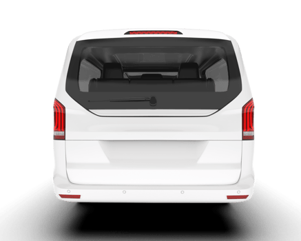 White city car isolated on transparent background. 3d rendering - illustration png