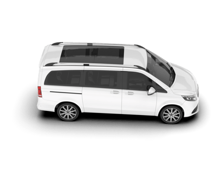 White city car isolated on transparent background. 3d rendering - illustration png