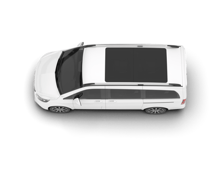 White city car isolated on transparent background. 3d rendering - illustration png