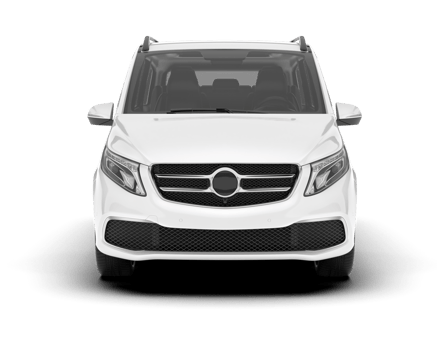 White city car isolated on transparent background. 3d rendering - illustration png