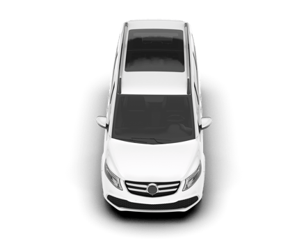 White city car isolated on transparent background. 3d rendering - illustration png