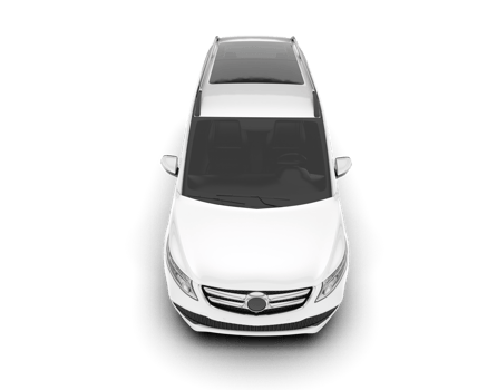 White city car isolated on transparent background. 3d rendering - illustration png
