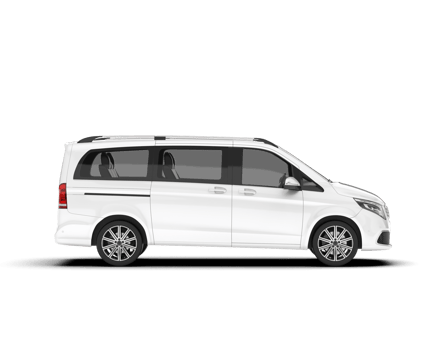White city car isolated on transparent background. 3d rendering - illustration png