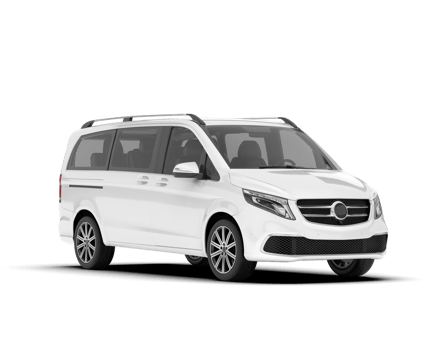 White city car isolated on transparent background. 3d rendering - illustration png