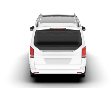 White city car isolated on transparent background. 3d rendering - illustration png