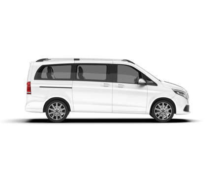 White city car isolated on transparent background. 3d rendering - illustration png