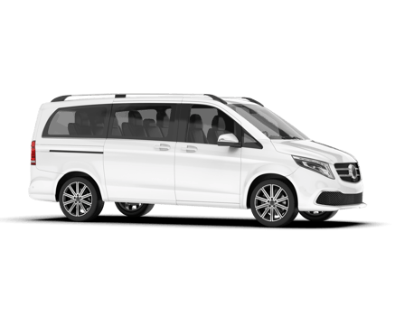 White city car isolated on transparent background. 3d rendering - illustration png
