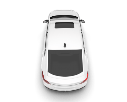 White city car isolated on transparent background. 3d rendering - illustration png