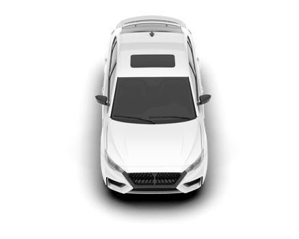 White city car isolated on transparent background. 3d rendering - illustration png