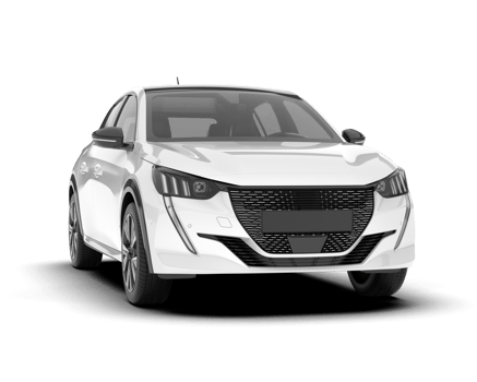White city car isolated on transparent background. 3d rendering - illustration png