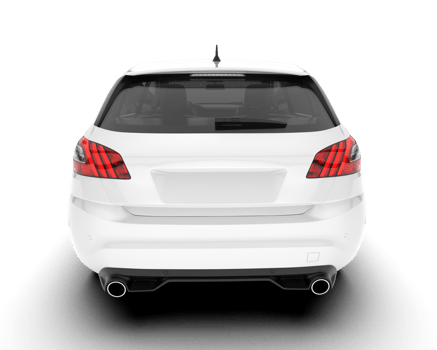 White city car isolated on transparent background. 3d rendering - illustration png