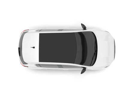 White city car isolated on transparent background. 3d rendering - illustration png