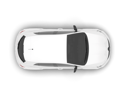 White city car isolated on transparent background. 3d rendering - illustration png