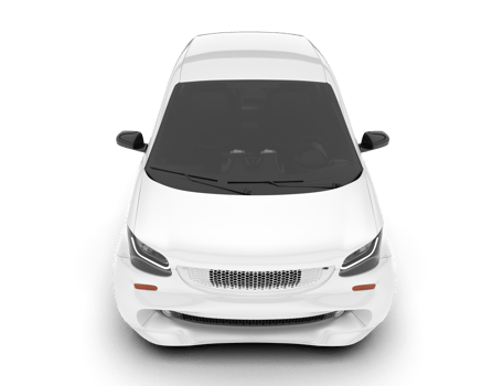 White city car isolated on transparent background. 3d rendering - illustration png