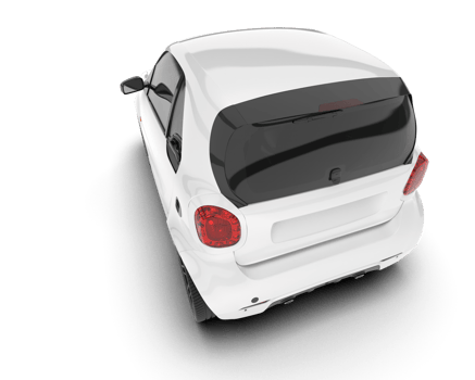 White city car isolated on transparent background. 3d rendering - illustration png