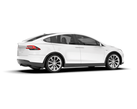 White city car isolated on transparent background. 3d rendering - illustration png