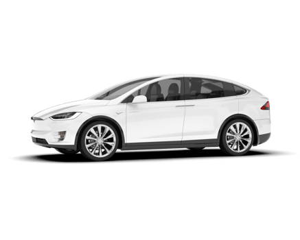 White city car isolated on transparent background. 3d rendering - illustration png