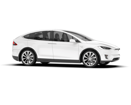 White city car isolated on transparent background. 3d rendering - illustration png