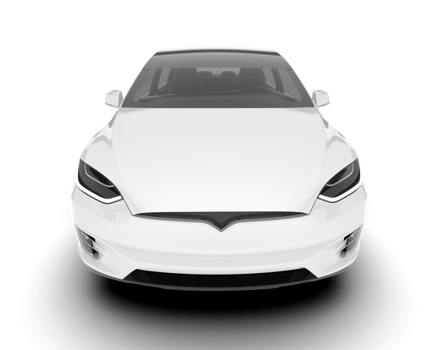 White city car isolated on transparent background. 3d rendering - illustration png