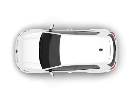 White city car isolated on transparent background. 3d rendering - illustration png