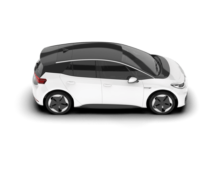 White city car isolated on transparent background. 3d rendering - illustration png