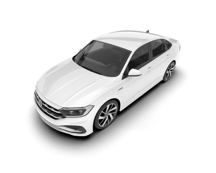 White city car isolated on transparent background. 3d rendering - illustration png