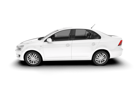 White city car isolated on transparent background. 3d rendering - illustration png