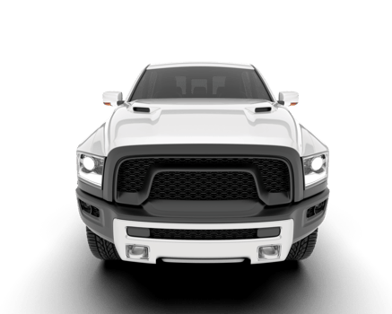 White pickup truck isolated on transparent background. 3d rendering - illustration png