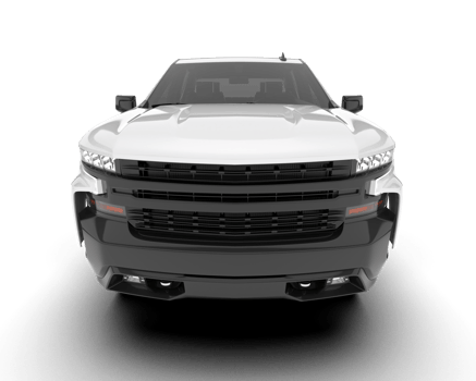 White pickup truck isolated on transparent background. 3d rendering - illustration png