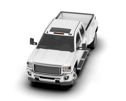 White pickup truck isolated on transparent background. 3d rendering - illustration png
