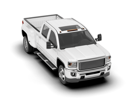 White pickup truck isolated on transparent background. 3d rendering - illustration png