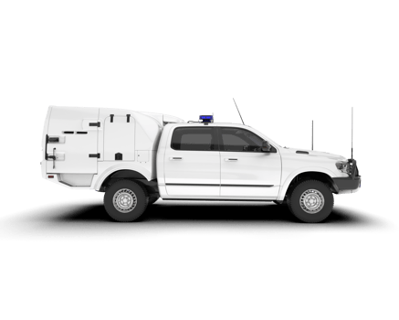 White pickup truck isolated on transparent background. 3d rendering - illustration png