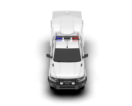 White pickup truck isolated on transparent background. 3d rendering - illustration png