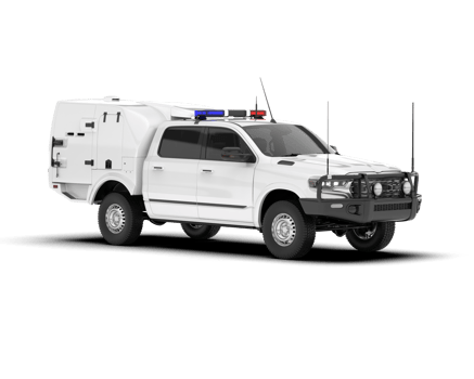 White pickup truck isolated on transparent background. 3d rendering - illustration png
