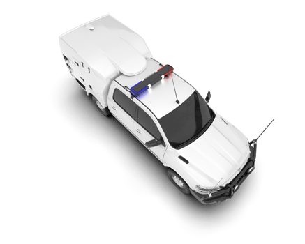 White pickup truck isolated on transparent background. 3d rendering - illustration png